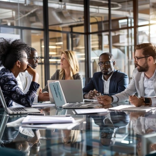 Professional business team meeting